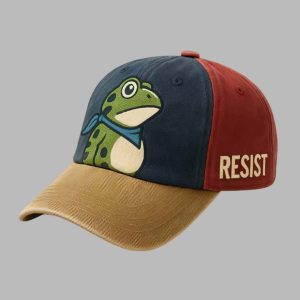 Resist Portland Frog Print Hat