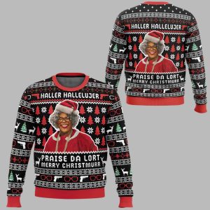 Haller Hallelujer Praise Da Lort Merry Christmas Ugly Sweater Haller Hallelujer Praise Da Lort Merry Christmas Ugly Sweater