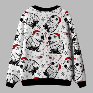 Capybara Christmas Ugly Cardigan Sweater 3