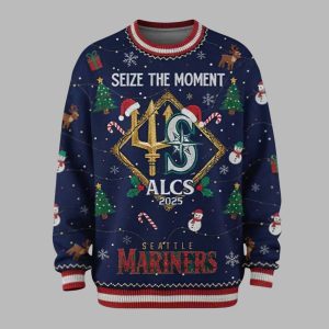 Mariners Seize The Moment ALCS 2025 Ugly Christmas Sweater 1 Mariners Seize The Moment ALCS 2025 Ugly Christmas Sweater 2