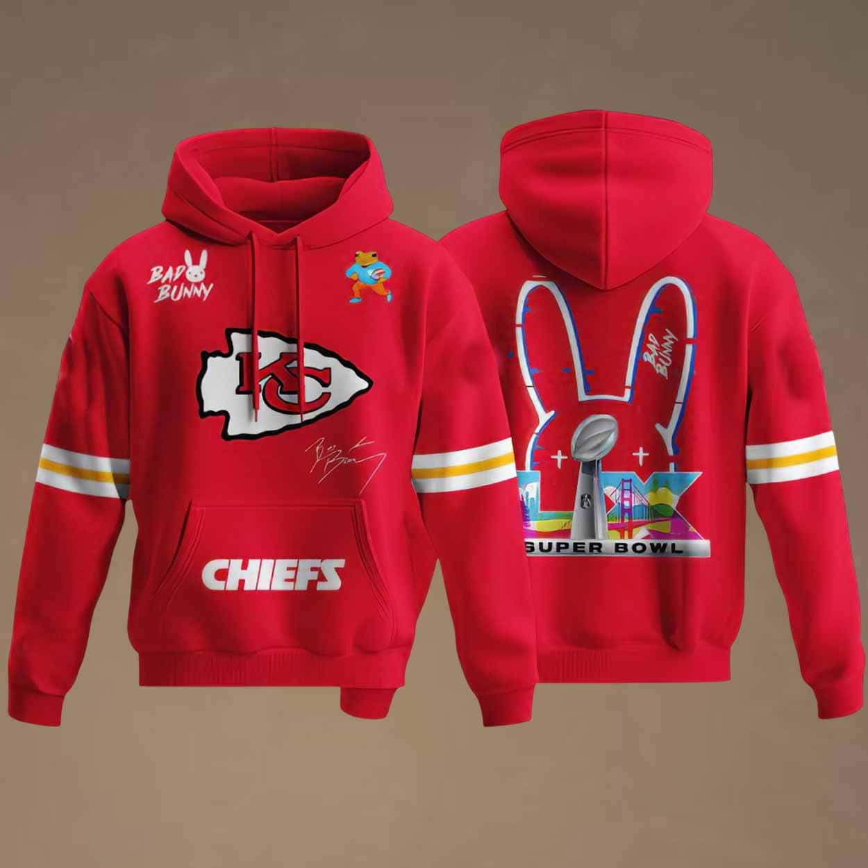 Chiefs Bad Bunny Bowl LX 2025 2026 Hoodie Chiefs Bad Bunny Bowl LX 2025 2026 Hoodie