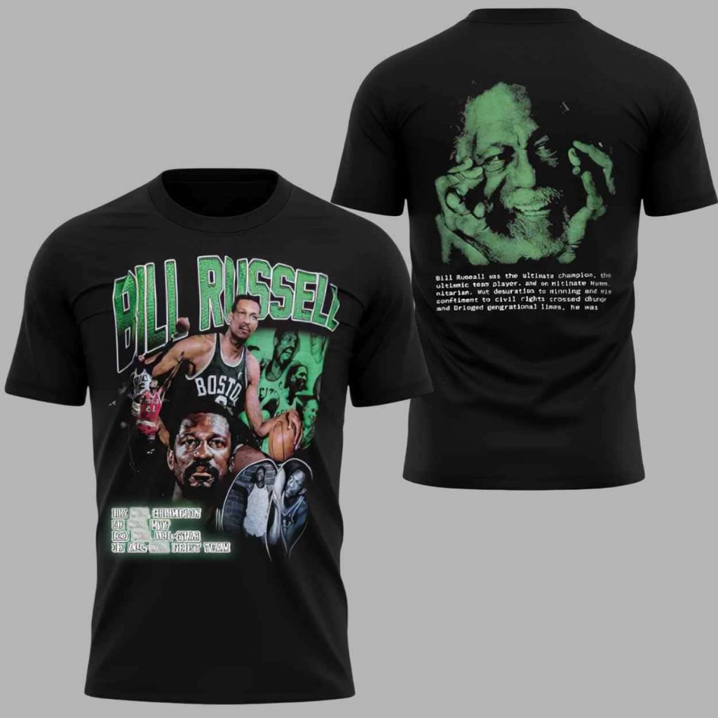 Christian Gonzalez Bill Russell Remarkable Tribute Shirt 1 Christian Gonzalez Bill Russell Remarkable Tribute Shirt 1