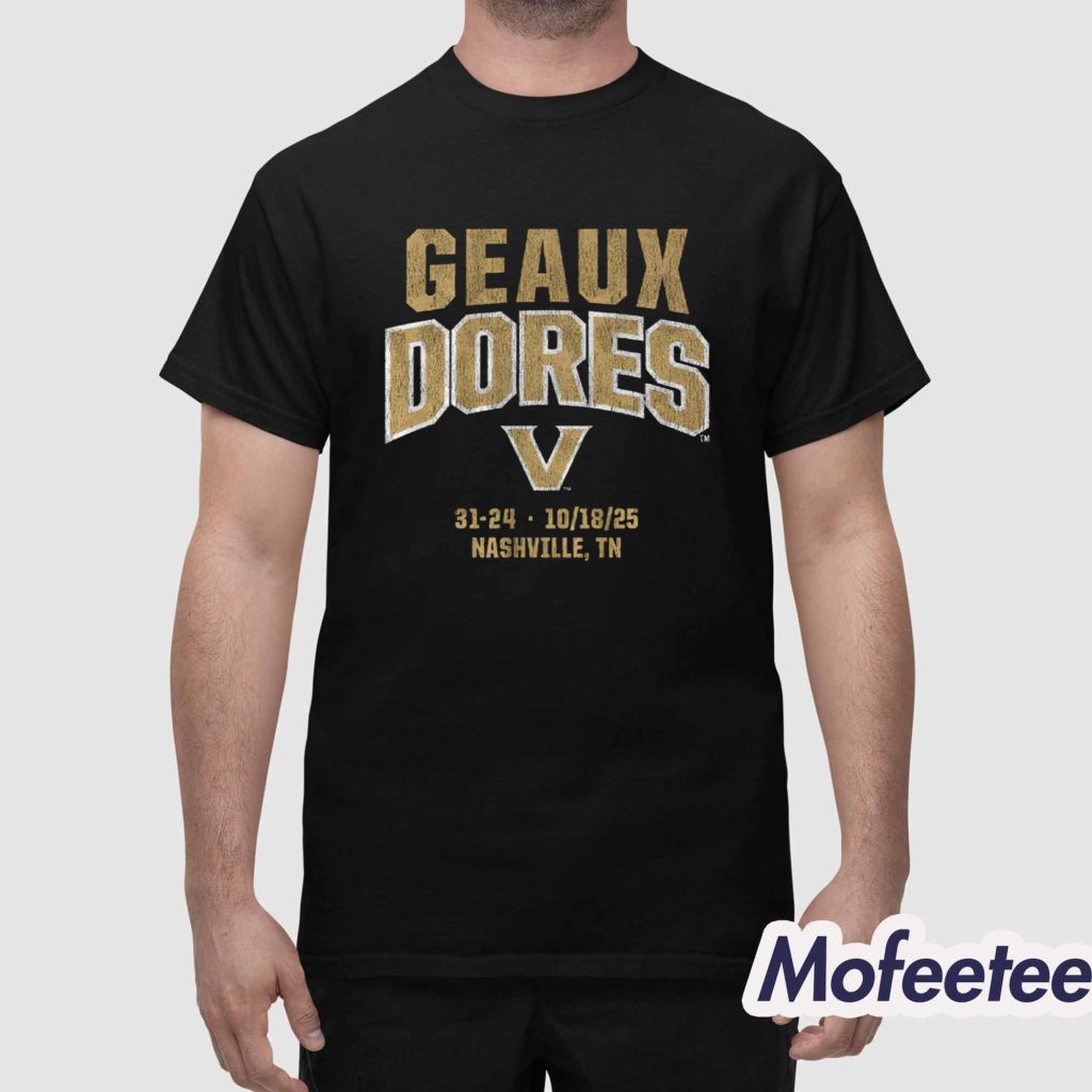 Commodores Football Geaux Dores Shirt 1 Commodores Football Geaux Dores Shirt 1