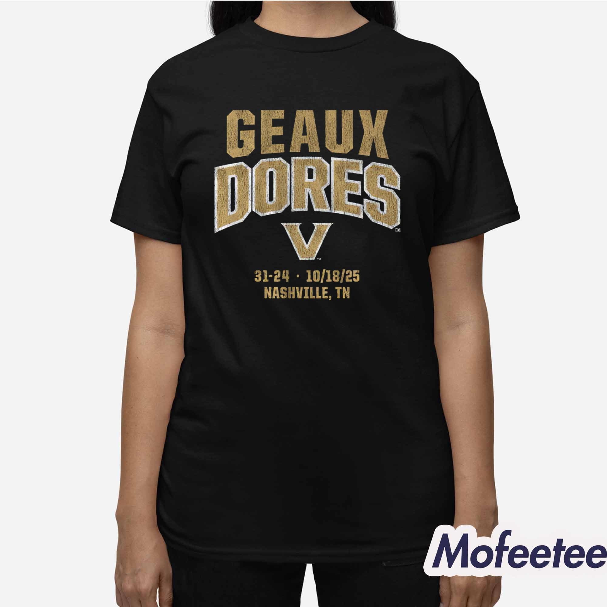 Commodores Football Geaux Dores Shirt Commodores Football Geaux Dores Shirt