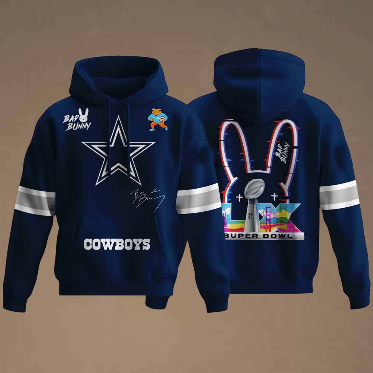 Cowboys Bad Bunny Bowl LX 2025 2026 Hoodie Cowboys Bad Bunny Bowl LX 2025 2026 Hoodie