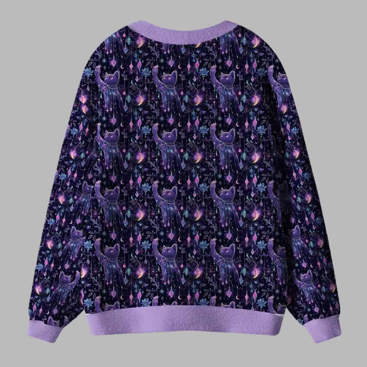 Dreamy Nebula Cat Ugly Cardigan Sweater Dreamy Nebula Cat Ugly Cardigan Sweater