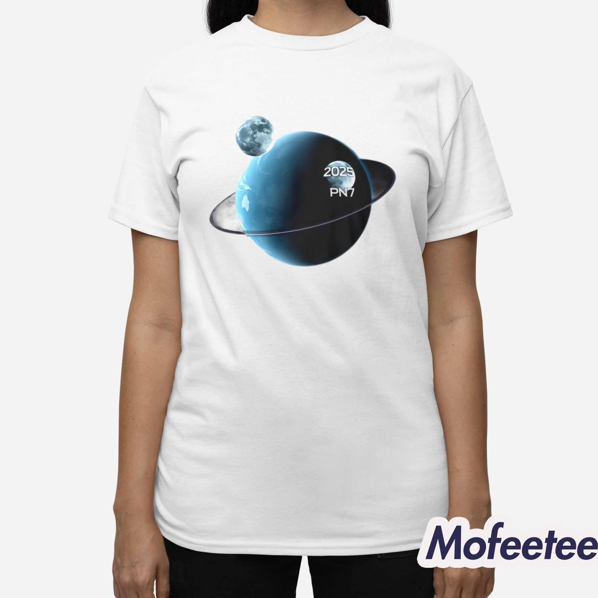 Earth With Two Moons 2025 PN7 Asteroid Shirt Earth With Two Moons 2025 PN7 Asteroid Shirt