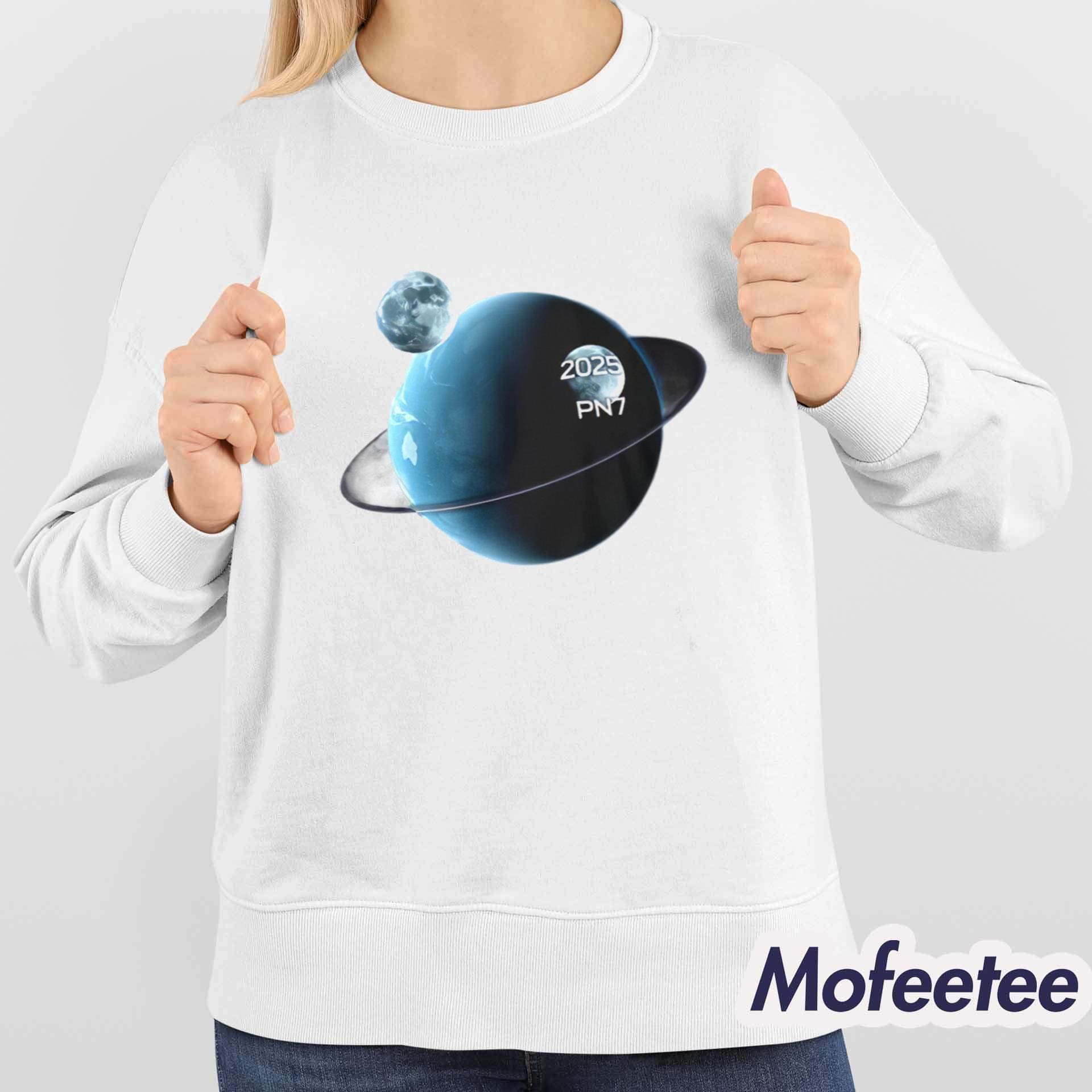 Earth With Two Moons 2025 PN7 Asteroid Shirt Earth With Two Moons 2025 PN7 Asteroid Shirt