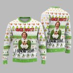 Elf OMG Santa I Know Him Ugly Christmas Sweater