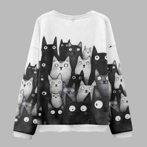 The Judgmental Stare Of Cats Ugly Christmas Sweater 2 The Judgmental Stare Of Cats Ugly Christmas Sweater 3
