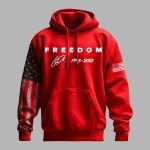 Freedom Flag America 1993-2025 Signature Charlie Kirk Hoodie