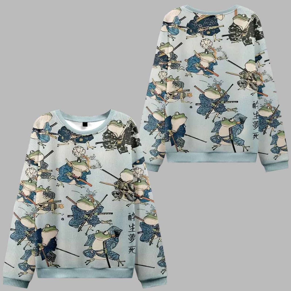 Frog Samurai Ugly Christmas Sweater 1