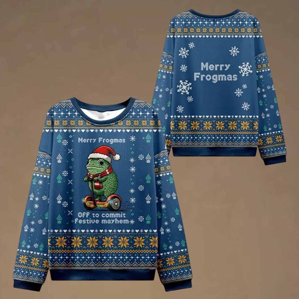Frogmas Mischief 2025 Ugly Christmas Sweater