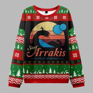 Visit Arrakis House Atreides Nerd Ugly Christmas Sweater 1 Visit Arrakis House Atrreides Nerd Ugly Christmas Sweater 2