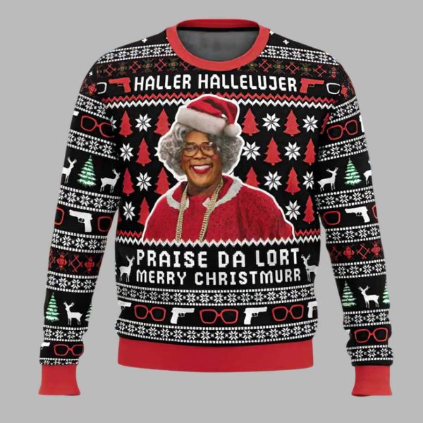 Haller Hallelujer Praise Da Lort Merry Christmas Ugly Sweater