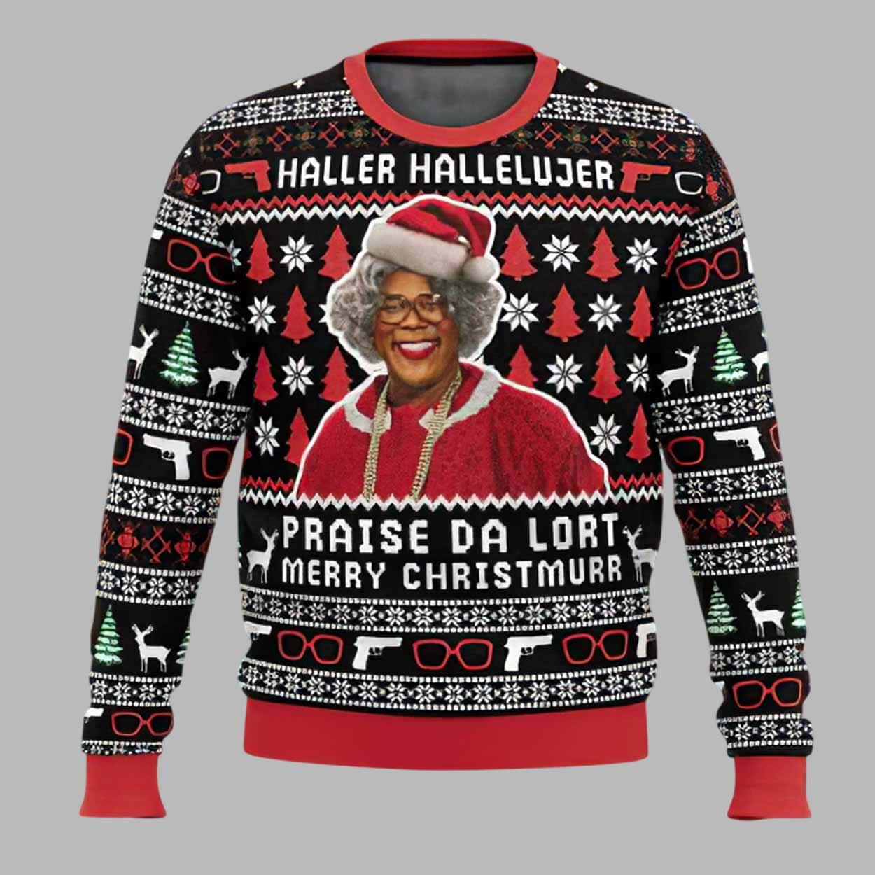Haller Hallelujer Praise Da Lort Merry Christmas Ugly Sweater Haller Hallelujer Praise Da Lort Merry Christmas Ugly Sweater
