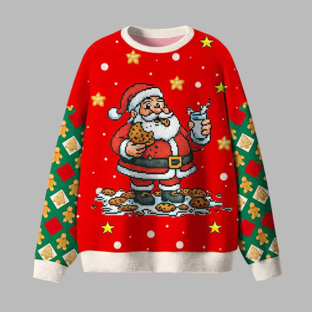 Happy Santa Claus Ugly Christmas Sweater 1 Happy Santa Claus Ugly Christmas Sweater 1