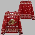 Have a Saucy Holiday Ugly Christmas Sweater