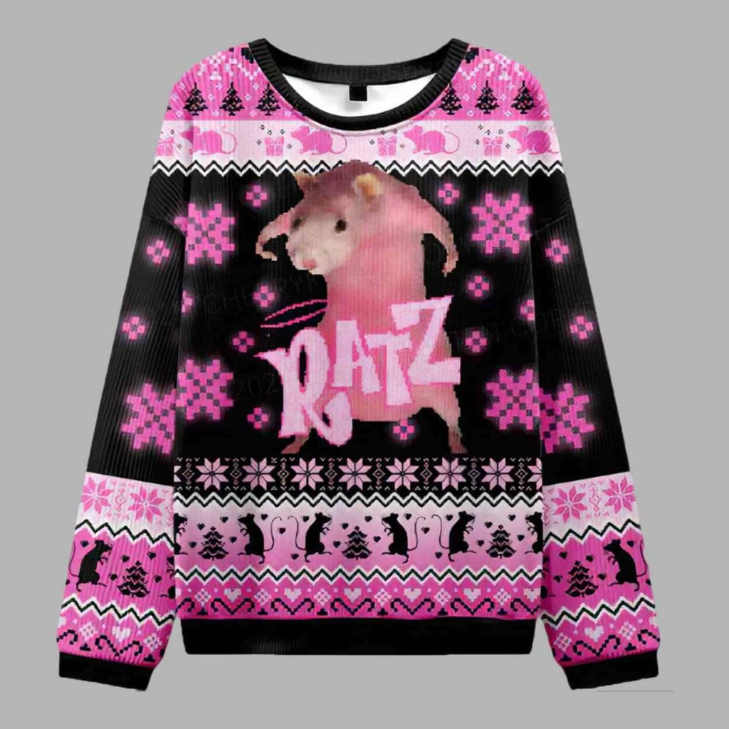 Hot Pink Ratz Ugly Christmas Sweater 1 Hot Pink Ratz Ugly Christmas Sweater 1