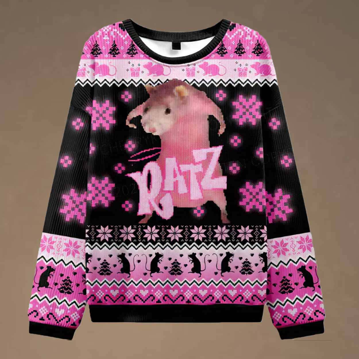 Hot Pink Ratz Ugly Christmas Sweater Hot Pink Ratz Ugly Christmas Sweater
