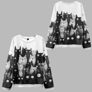 The Judgmental Stare Of Cats Ugly Christmas Sweater