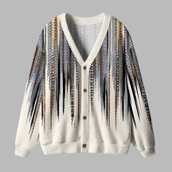 Japanese Pattern Ugly Cardigan Sweater