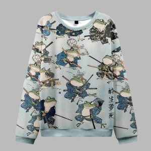 Frog Samurai Ugly Christmas Sweater 2
