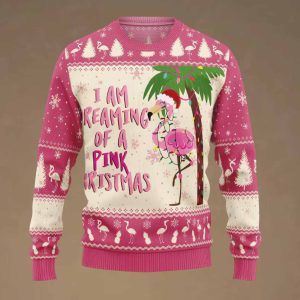 I Am Dreaming Of A Pink Christmas Ugly Christmas Sweater 1 I Am Dreaming Of A Pink Christmas Ugly Christmas Sweater 2