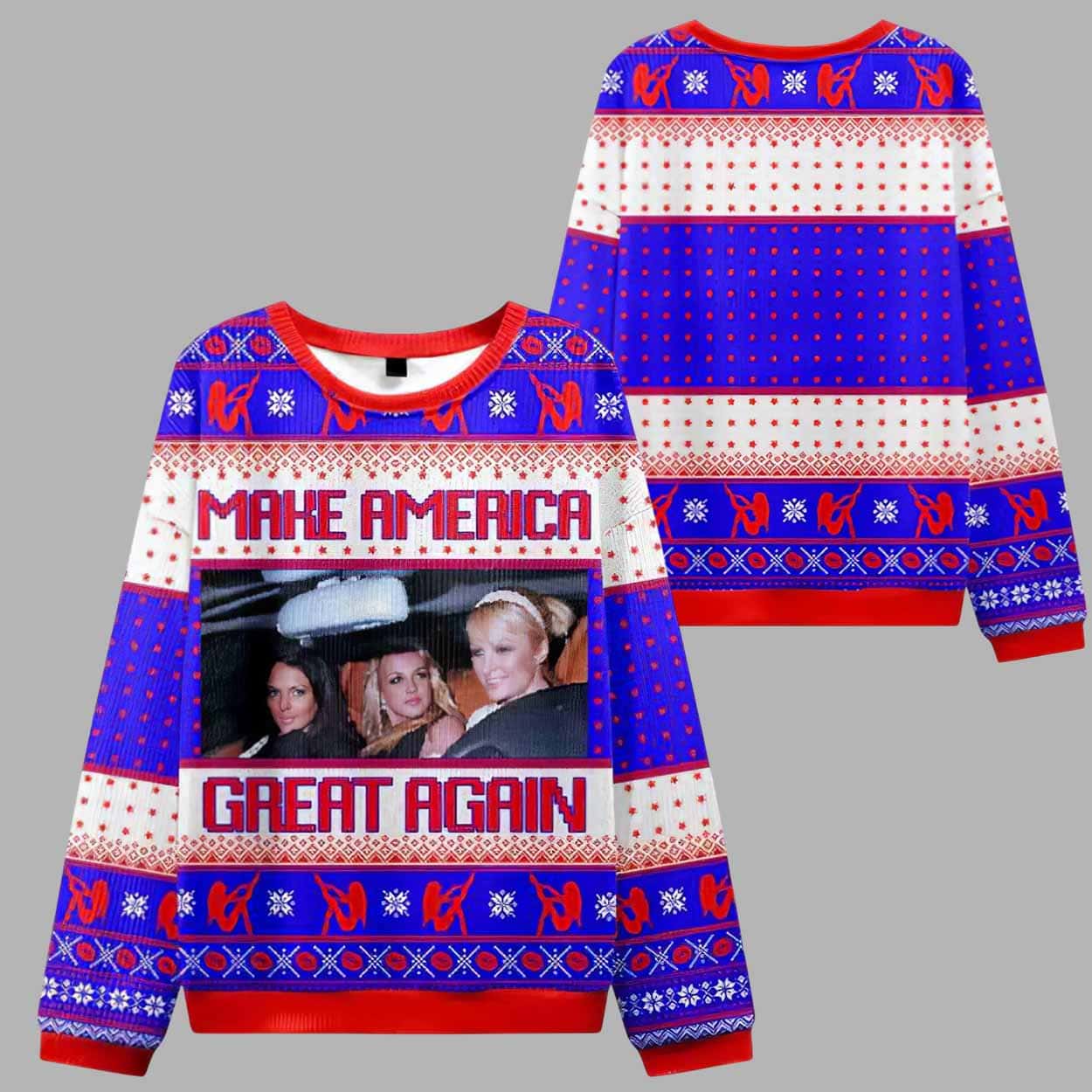 Make America Great Again Y2K Ugly Christmas Sweater Make America Great Again Y2K Ugly Christmas Sweater