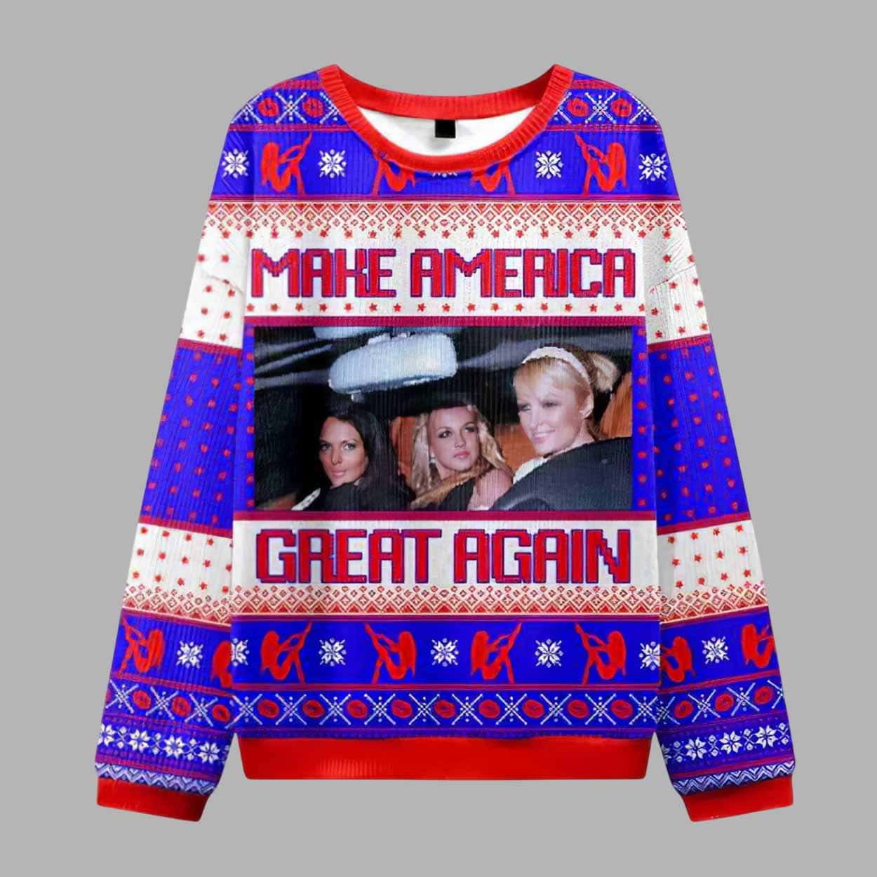Make America Great Again Y2K Ugly Christmas Sweater Make America Great Again Y2K Ugly Christmas Sweater