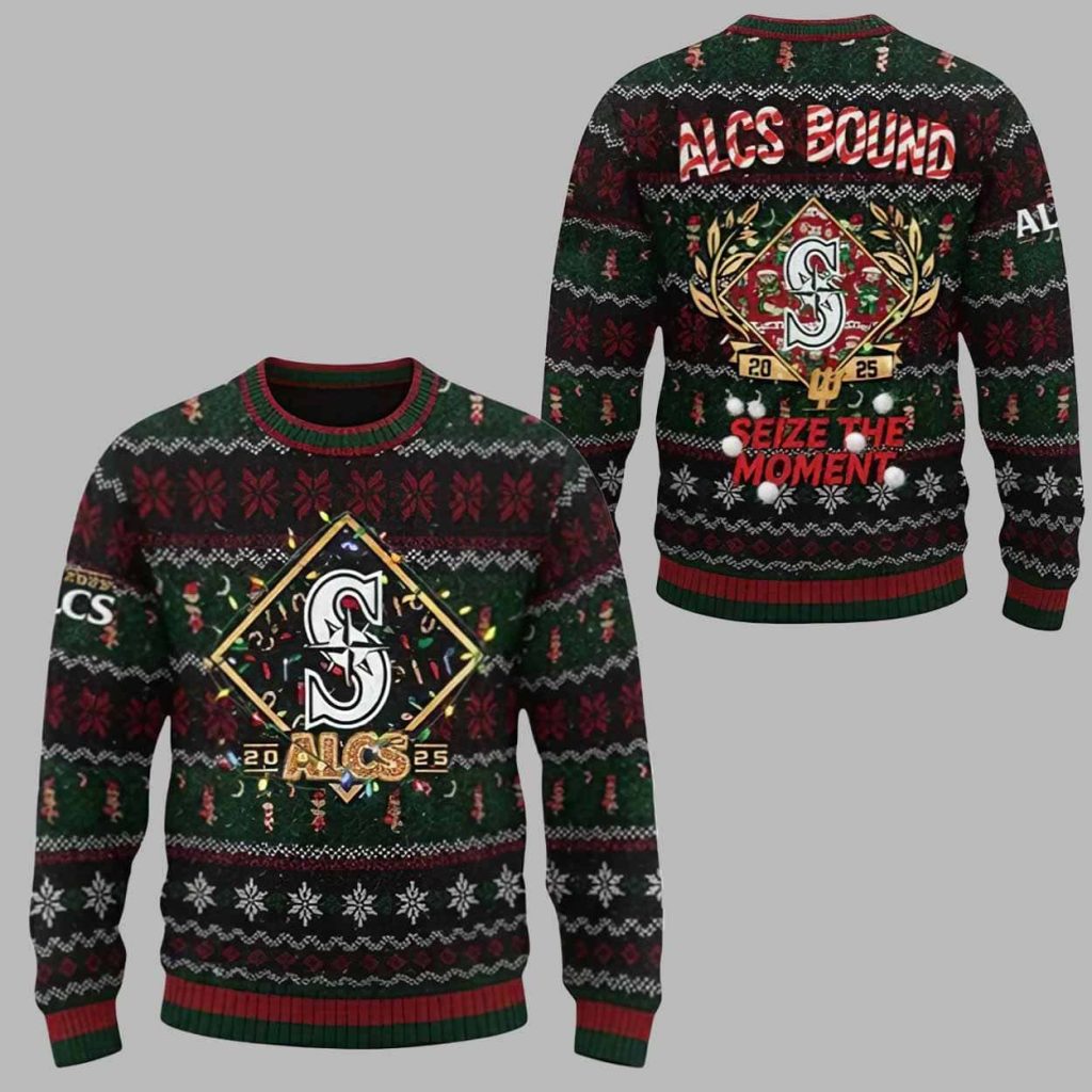 Mariners ALCS Bound 2025 Ugly Christmas Sweater 1 Mariners ALCS Bound 2025 Ugly Christmas Sweater 1