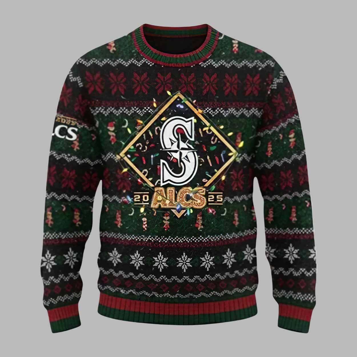 Mariners ALCS Bound 2025 Ugly Christmas Sweater Mariners ALCS Bound 2025 Ugly Christmas Sweater
