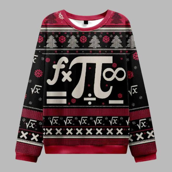 Math Christmas Black Ugly Christmas Sweater