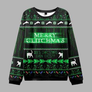 The Matrix Black Green Ugly Christmas Sweatshirt 2