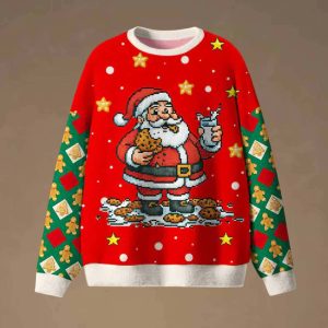 Happy Santa Claus Ugly Christmas Sweater 1 Happy Santa Claus Ugly Christmas Sweater 2