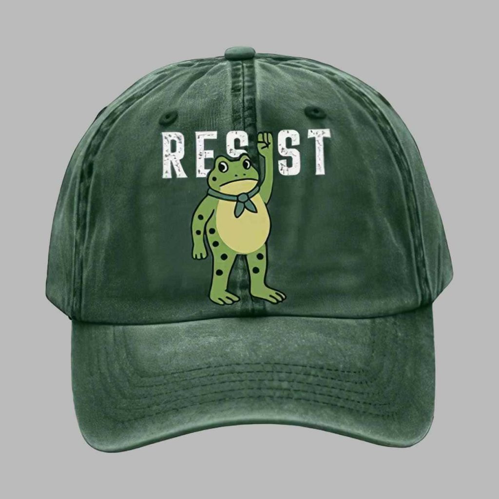 Resist Frog Print Hat 2 Resist Frog Print Hat 2