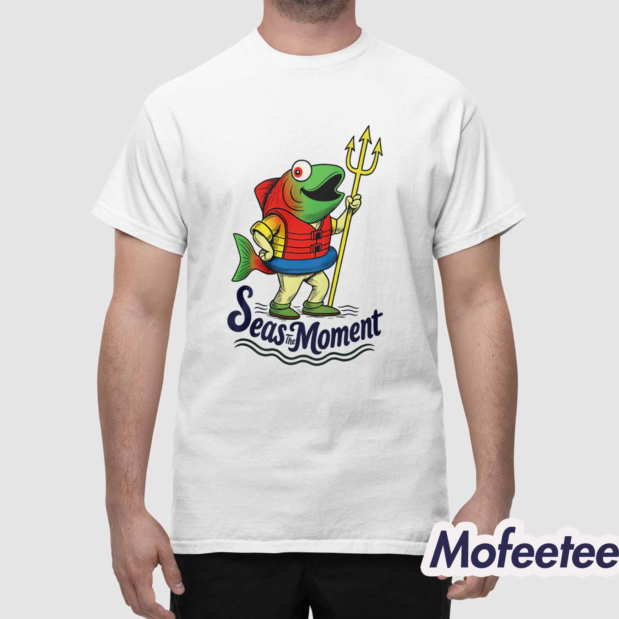 Seas The Moment Humpy Salmon Mariners Holding Trident Shirt Seas The Moment Humpy Salmon Mariners Holding Trident Shirt