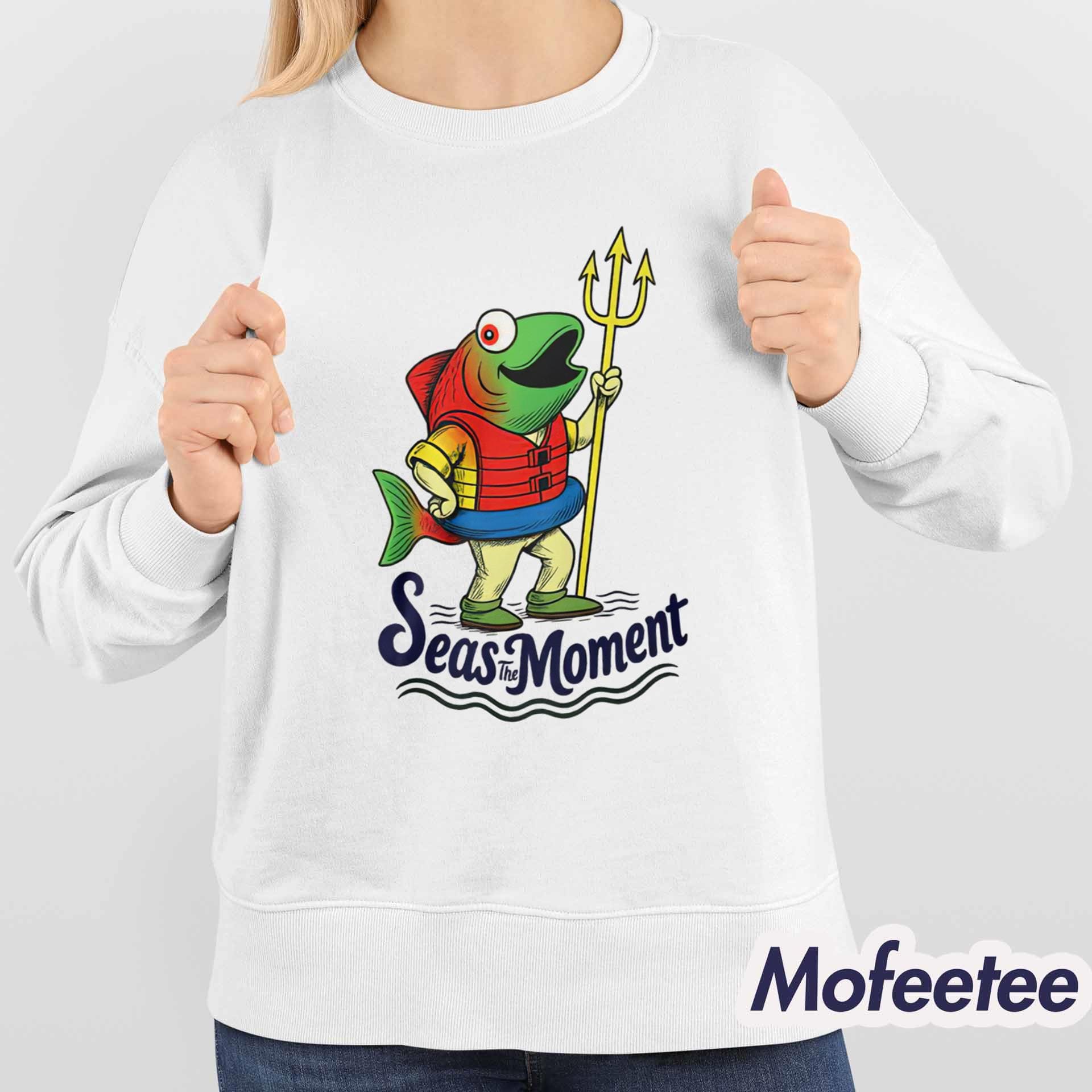 Seas The Moment Humpy Salmon Mariners Holding Trident Shirt Seas The Moment Humpy Salmon Mariners Holding Trident Shirt