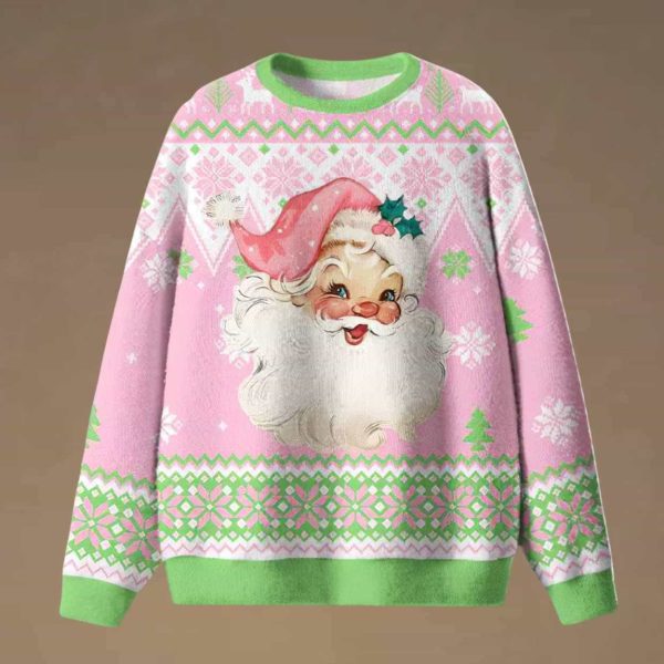 Smiling Santa Claus Ugly Christmas Sweater