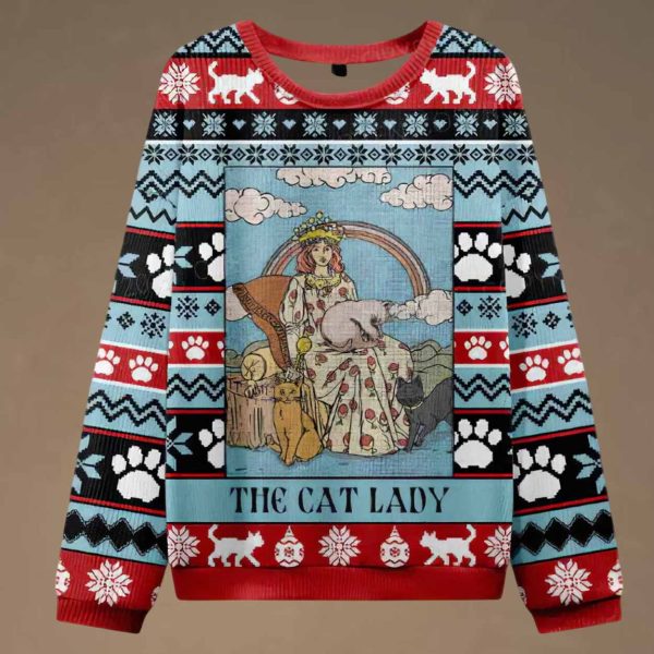 The Cat Lady Ugly Christmas Sweater