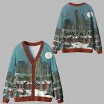 Tokyo-Tiger Cozy Winter In The City Ugly Cardigan Sweater