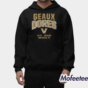 Commodores Football Geaux Dores Shirt 1 Commodores Football Geaux Dores Shirt 2