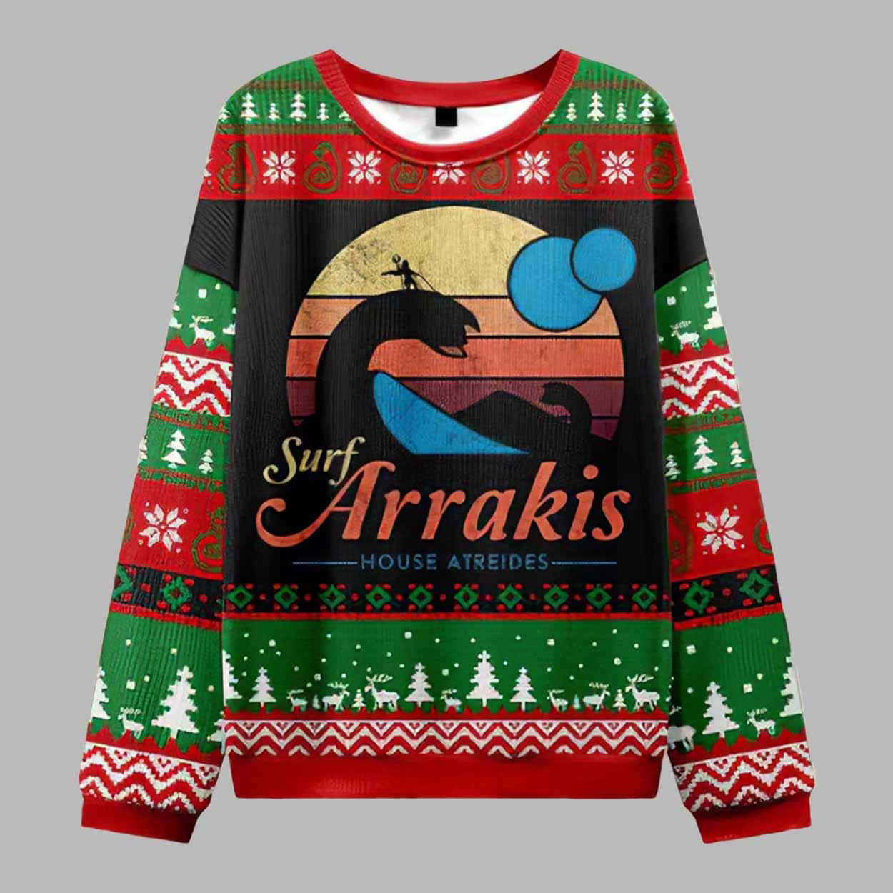 Visit Arrakis House Atreides Nerd Ugly Christmas Sweater Visit Arrakis House Atreides Nerd Ugly Christmas Sweater