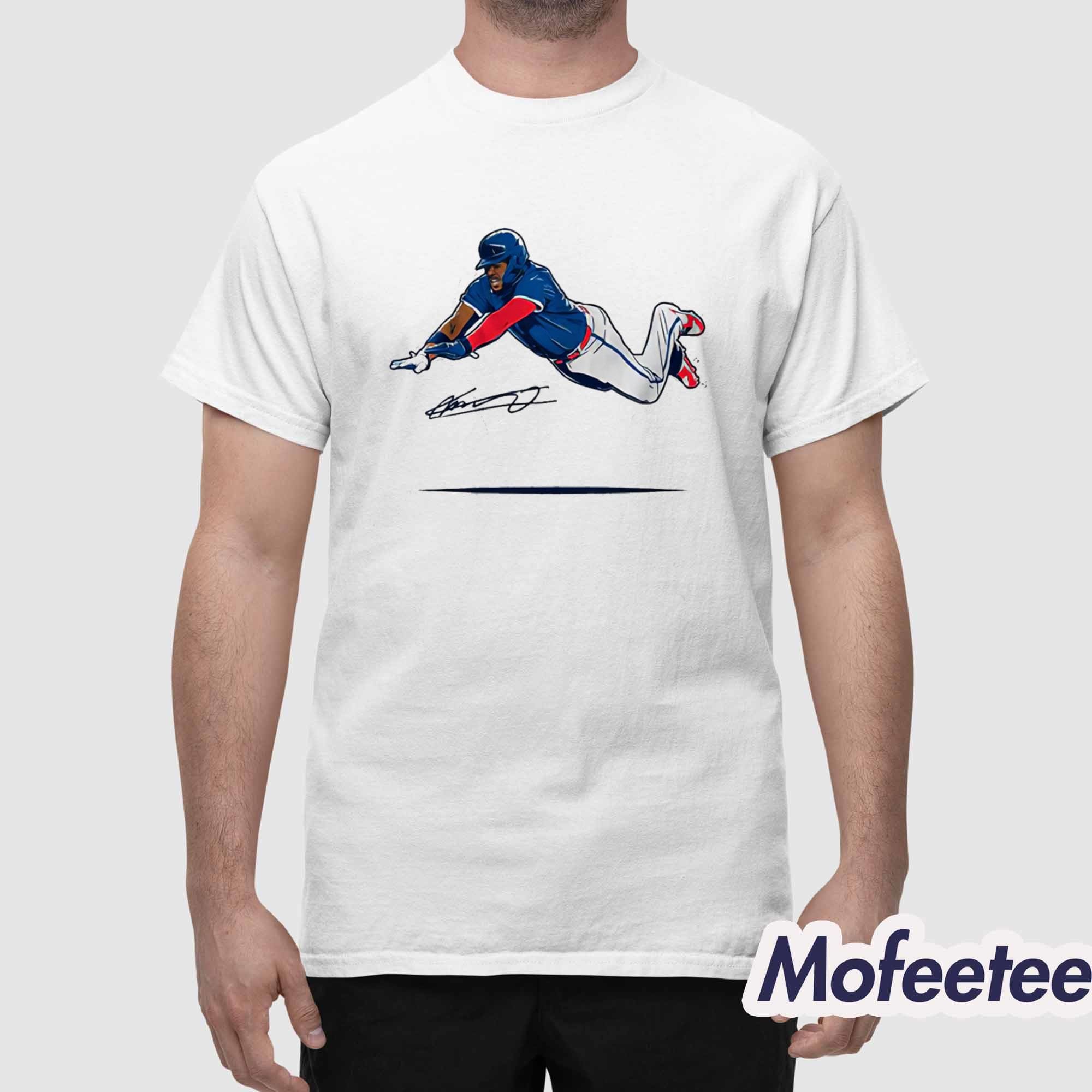 Vladimir Guerrero Jr Super Vlad Flying Slide Shirt Vladimir Guerrero Jr Super Vlad Flying Slide Shirt