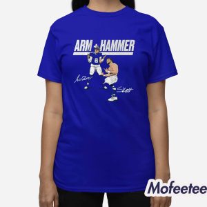 Jaxson Dart And Cam Skattebo Arm Hammer Shirt 2