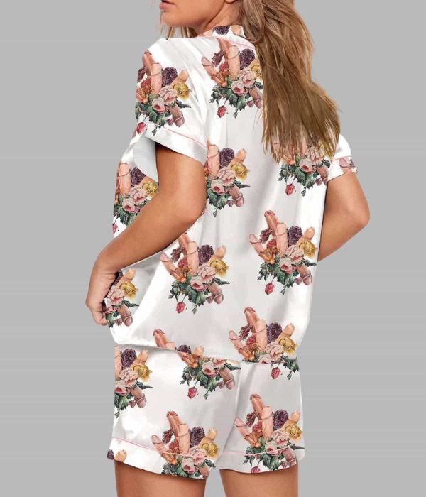 Women’s Cock Flowers Funny Pajama Set