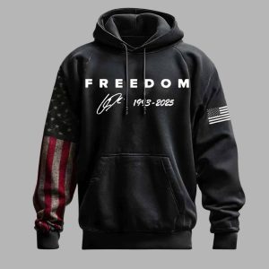 Freedom Flag America 1993 2025 Signature Charlie Kirk Hoodie 2