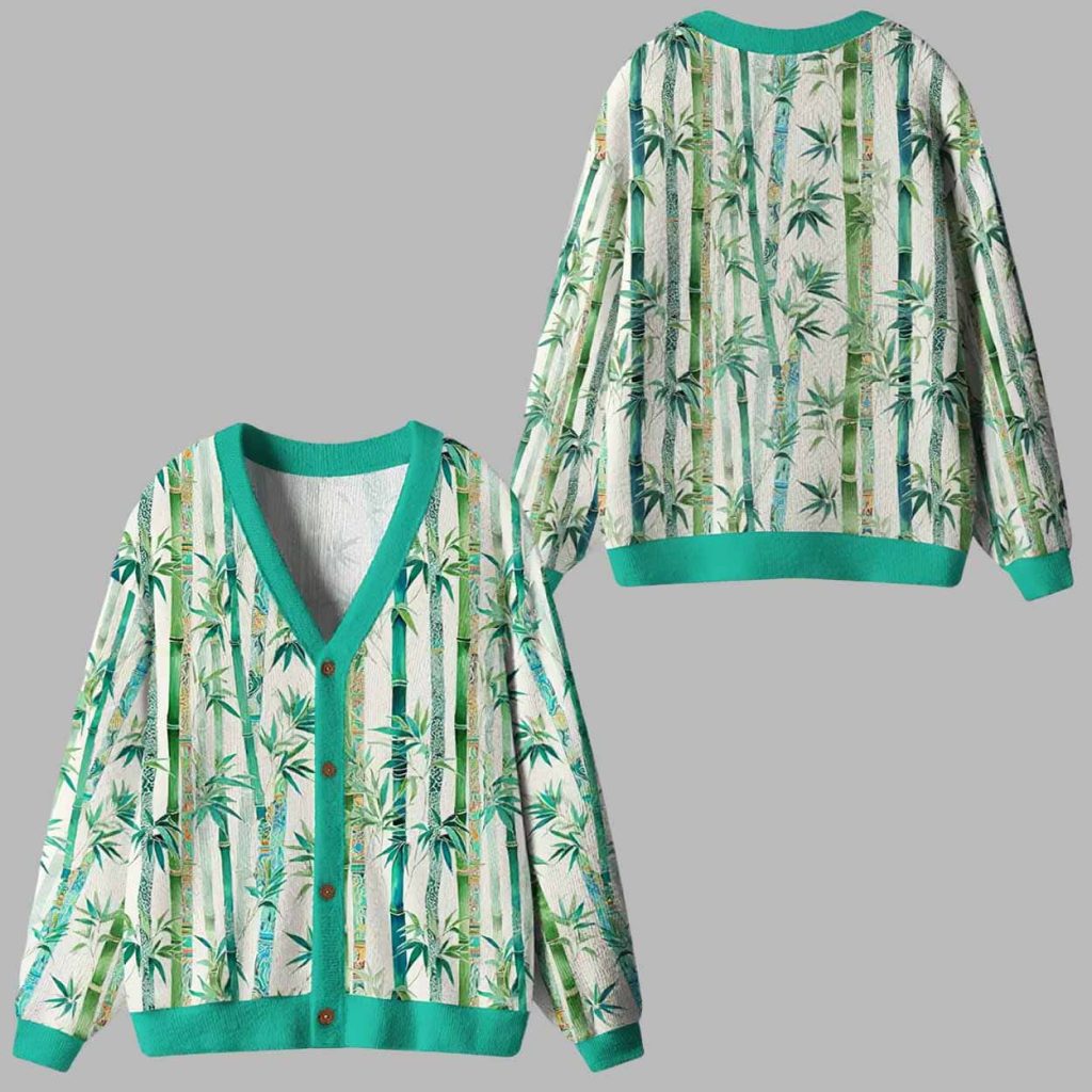 Zen Bamboo Serenity Ugly Cardigan Sweater 1