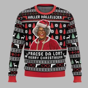 Haller Hallelujer Praise Da Lort Merry Christmas Ugly Sweater 1 Haller Hallelujer Praise Da Lort Merry Christmas Ugly Sweater 2