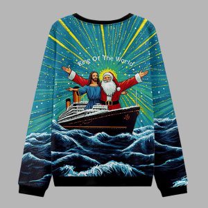 King Of The World Christian Ugly Christmas Sweater 3